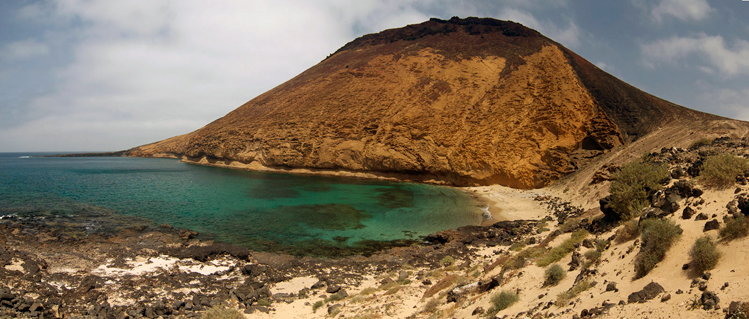 Isla de La Graciosa, en el archipiélago Chinijo, al norte de Lanzarote.